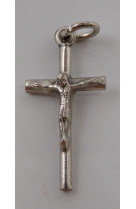 Croix christ metal arg 2.5 cms