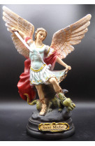 Statue saint michel / resine peinte a la main / 30 cms